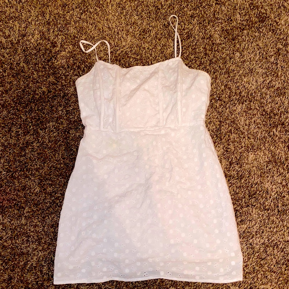 White dress, size medium, tight, midi